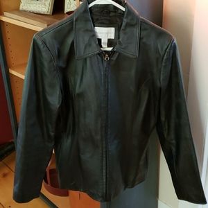 Womens Petite Medium Leather Jacket